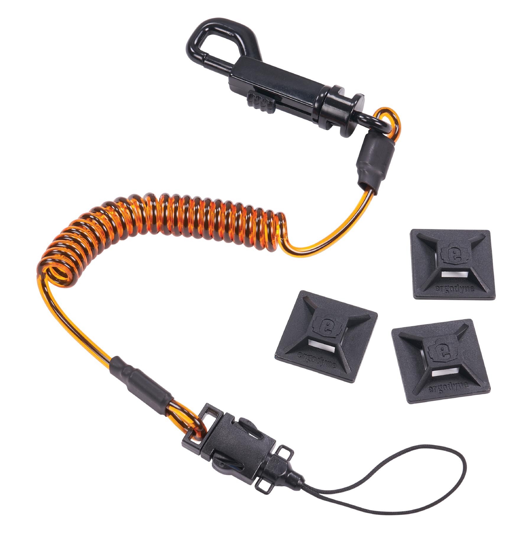 Squids 3151 Coil Lanyard with Mini Adhesive Mounts - Pryme
