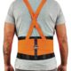 Ergodyne ProFlex 1000 back support belt in hi-vis orange for enhanced visibility and back protection at work.