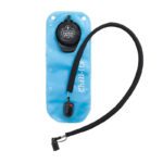 Ergodyne Chill-Its blue 2-litre water bladder with attached insulated tube and bite valve.