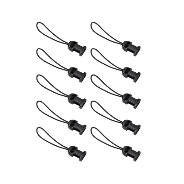 Set of ten Ergodyne Squids tether loops with secure locking barrel connectors for barcode scanners.