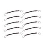 Set of ten Ergodyne Squids black scanner adaptor straps with reinforced stitching and quick-release ends.