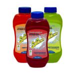 Sqwincher 500mL electrolyte liquid concentrate bottles in flavours like wild berry, orange, and lemon-lime.