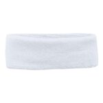 White Ergodyne Chill-Its 6550 cotton headband designed for sweat absorption and comfort.