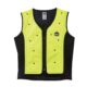 Ergodyne Chill-Its 6685 high-visibility yellow cooling vest with front zipper and mesh side panels.