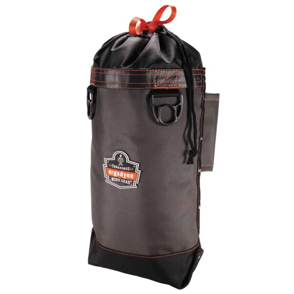 Single Ergodyne Arsenal 5928 bolt bag featuring heavy-duty build, D-rings, and drawstring top for secure carry.