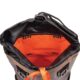 Inside view of Ergodyne Arsenal 5928 bolt bag showing orange ripstop lining and reinforced stitching.