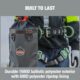 Ergodyne Arsenal 5928 bolt bag on worker’s harness showing durable ballistic polyester and ripstop lining.