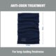 Flame-resistant navy Ergodyne cooling neck gaiter with anti-odor treatment for lasting freshness.