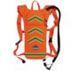 Front view of Ergodyne Chill-Its orange hydration pack with reflective accents and insulated hose.