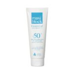 Front of Maxiblock Essential SPF 50+ sunscreen 100mL tube for sports and outdoor UV protection.