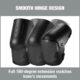 Three Ergodyne Proflex 360 knee pads demonstrating 180-degree hinge flexibility for unrestricted movement.