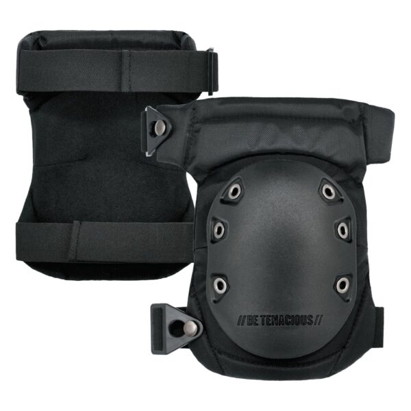 Pair of black Ergodyne Proflex 435 heavy-duty gel foam knee pads with reinforced caps and flexible straps.