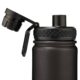 Black Pryme double-wall insulated stainless steel water bottle with logo and ergonomic carry handle.
