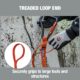 Ergodyne Squids 3148 lanyard with treaded loop end gripping structure securely for tool tethering.