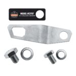 Ergodyne 3797 retrofit attachment kit including metal bracket, bolts, washers, and product label.